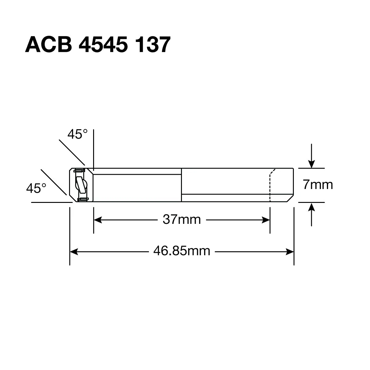 Enduro HS Bearing 1.375" 37 x 46.85 x 7 45x45° SS - Image 3