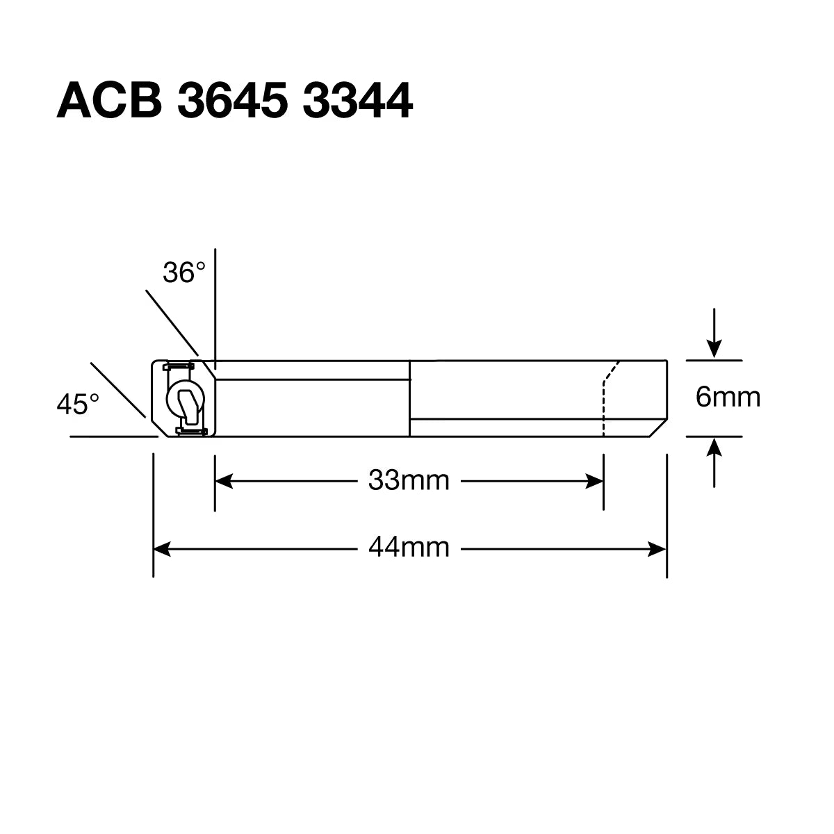 Enduro HS Bearing 1.125" 33 x 44 x 6 36x45° SS - Image 3