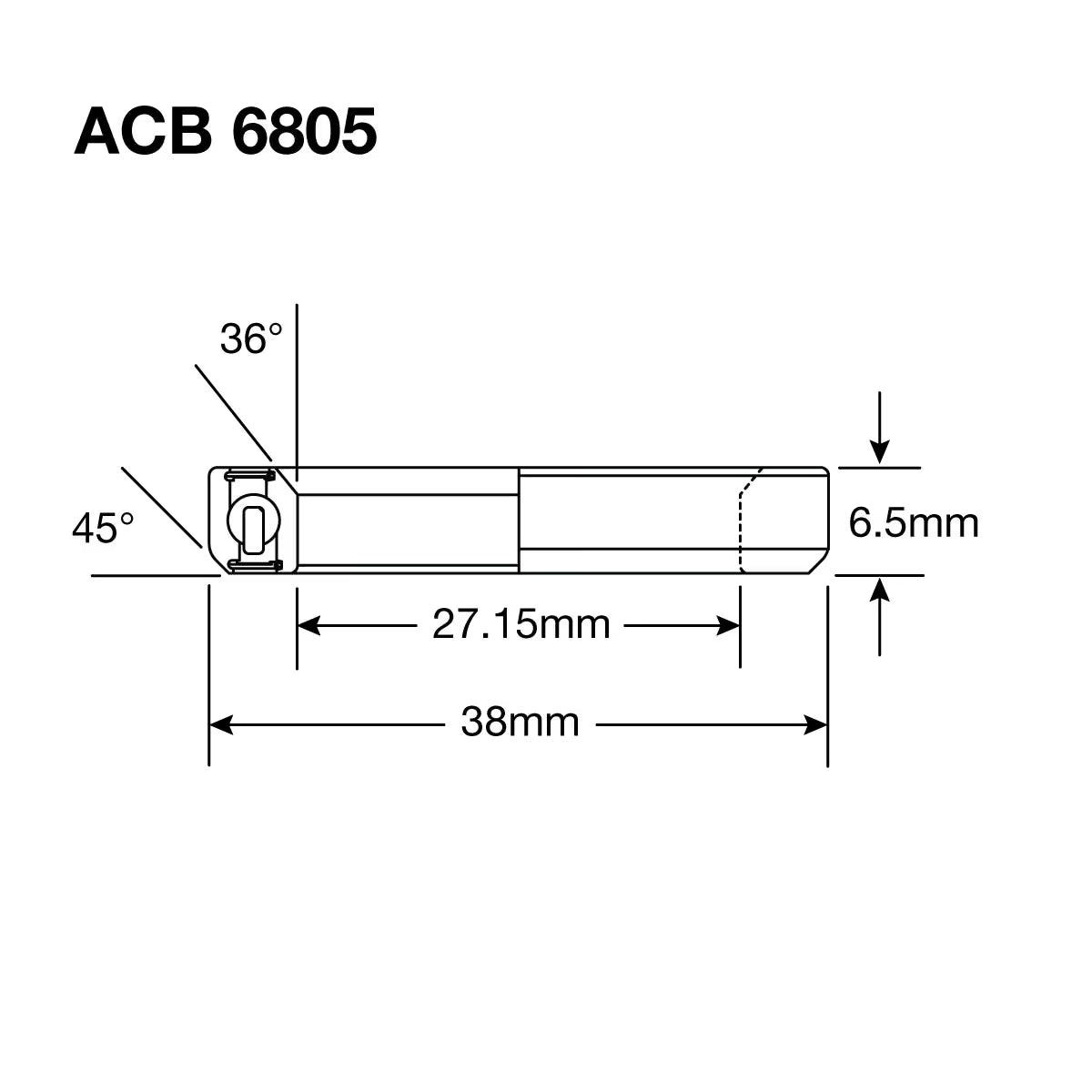 Enduro HS Bearing 1" 27.15 x 38 x 6.5 36x45° SS - Image 3