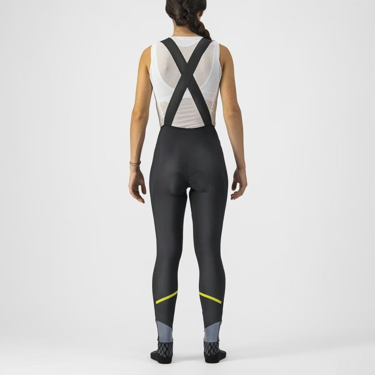 Castelli Velocissima DT Bibtight Women's Black/Electric Lime-Silver Reflex - Image 2