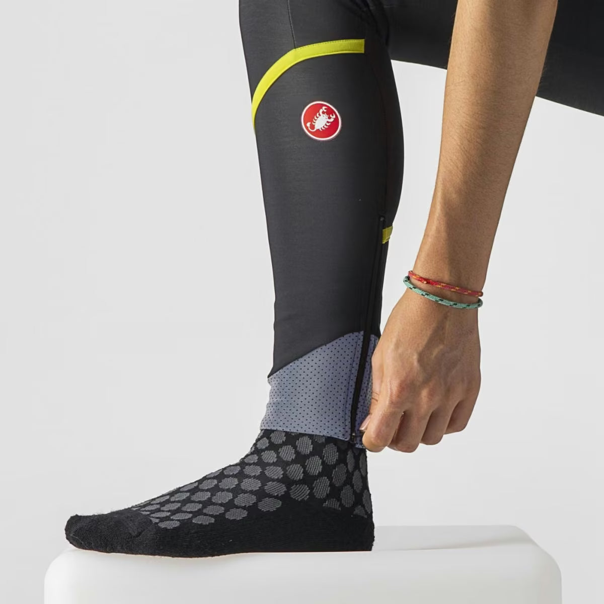Castelli Velocissima DT Bibtight Women's Black/Electric Lime-Silver Reflex - Image 9