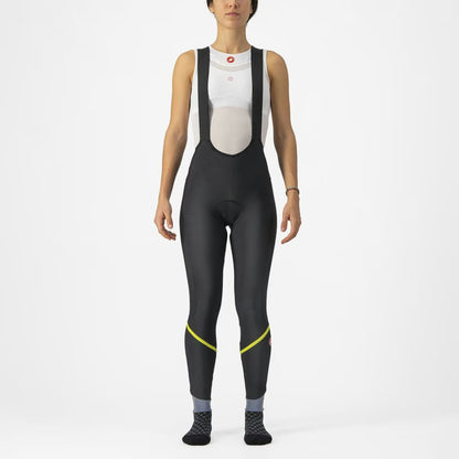 Castelli Velocissima DT Bibtight Women's Black/Electric Lime-Silver Reflex - Image 1