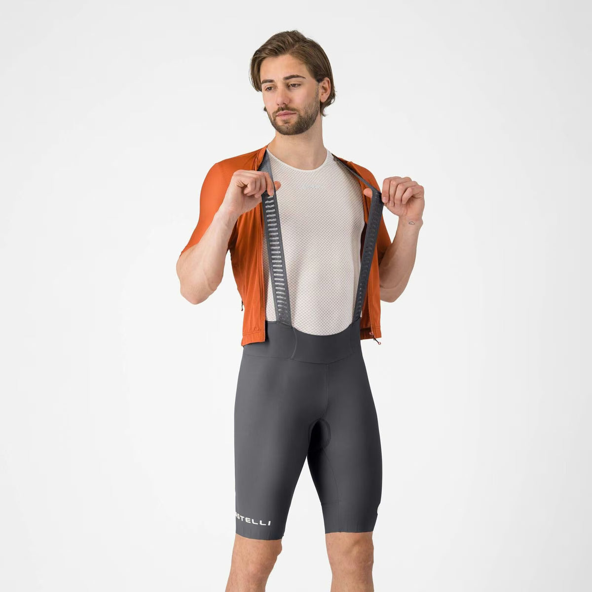 Castelli Espresso Bibshort Men's Smoky Gray - Image 1