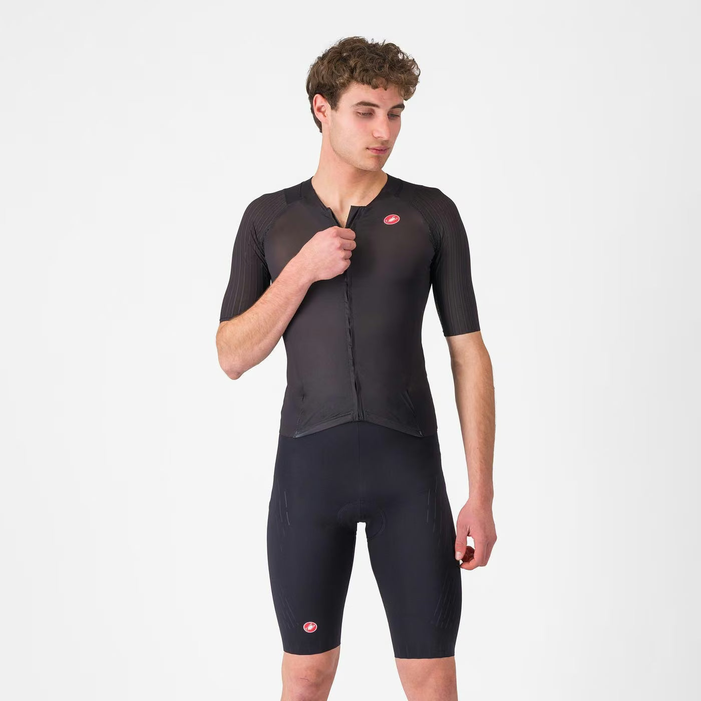 Castelli Free Sanremo 3 Tri Suit Short Sleeve Men's Black - Image 1