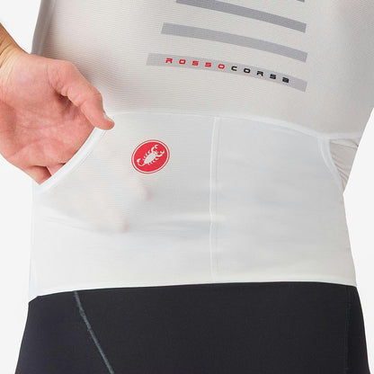 Castelli Free Sanremo 3 Tri Suit Short Sleeve Men's White/Black - Image 4