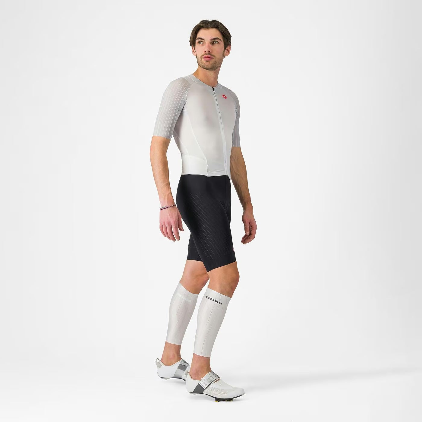 Castelli Free Sanremo 3 Tri Suit Short Sleeve Men's White/Black - Image 8