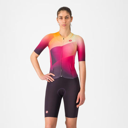Castelli Free Sanremo 3 Tri Suit Short Sleeve Women's Vivid Orange - Image 1
