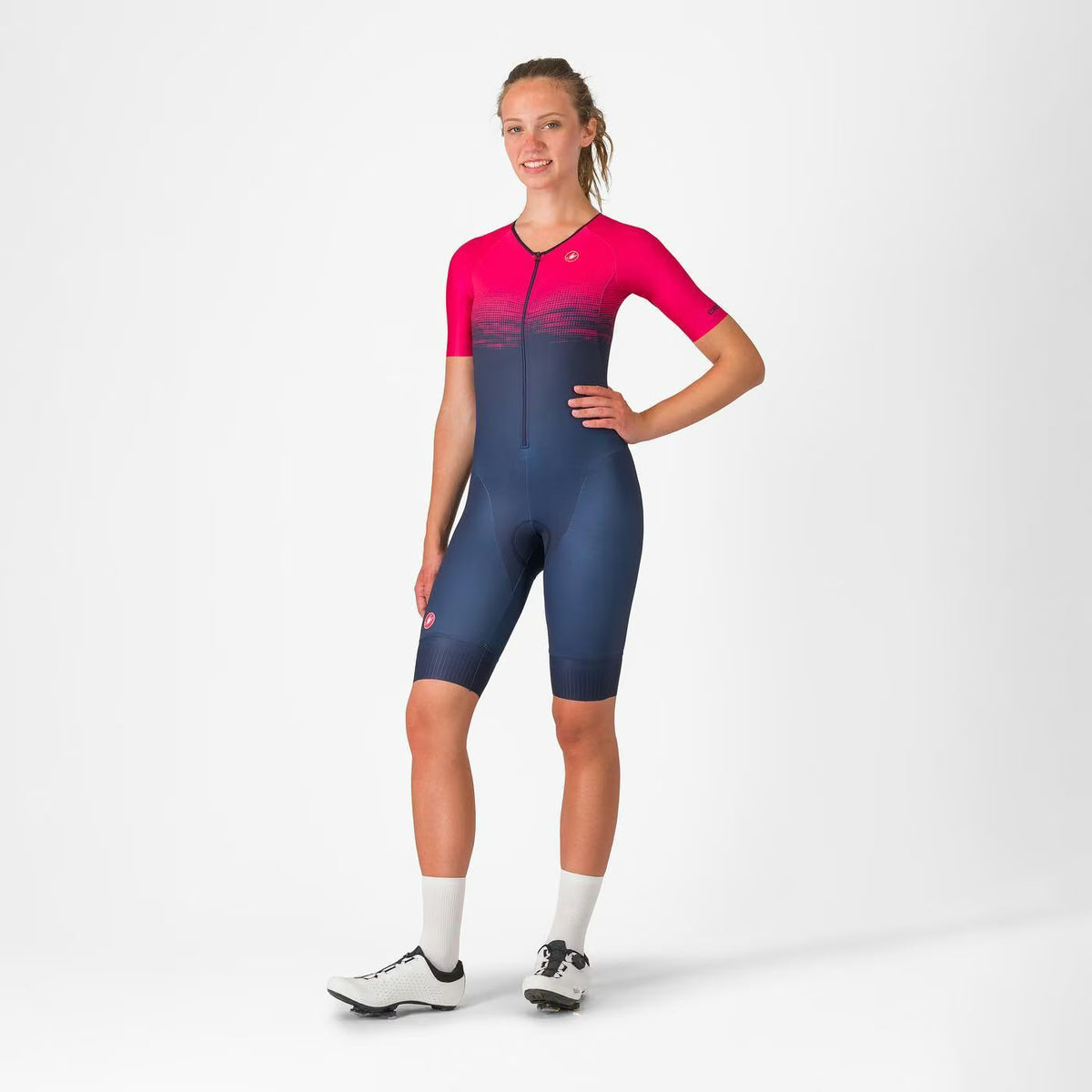 Castelli Core Tri Suit Short Sleeve Women's Belgian Blue/Bri - Image 6