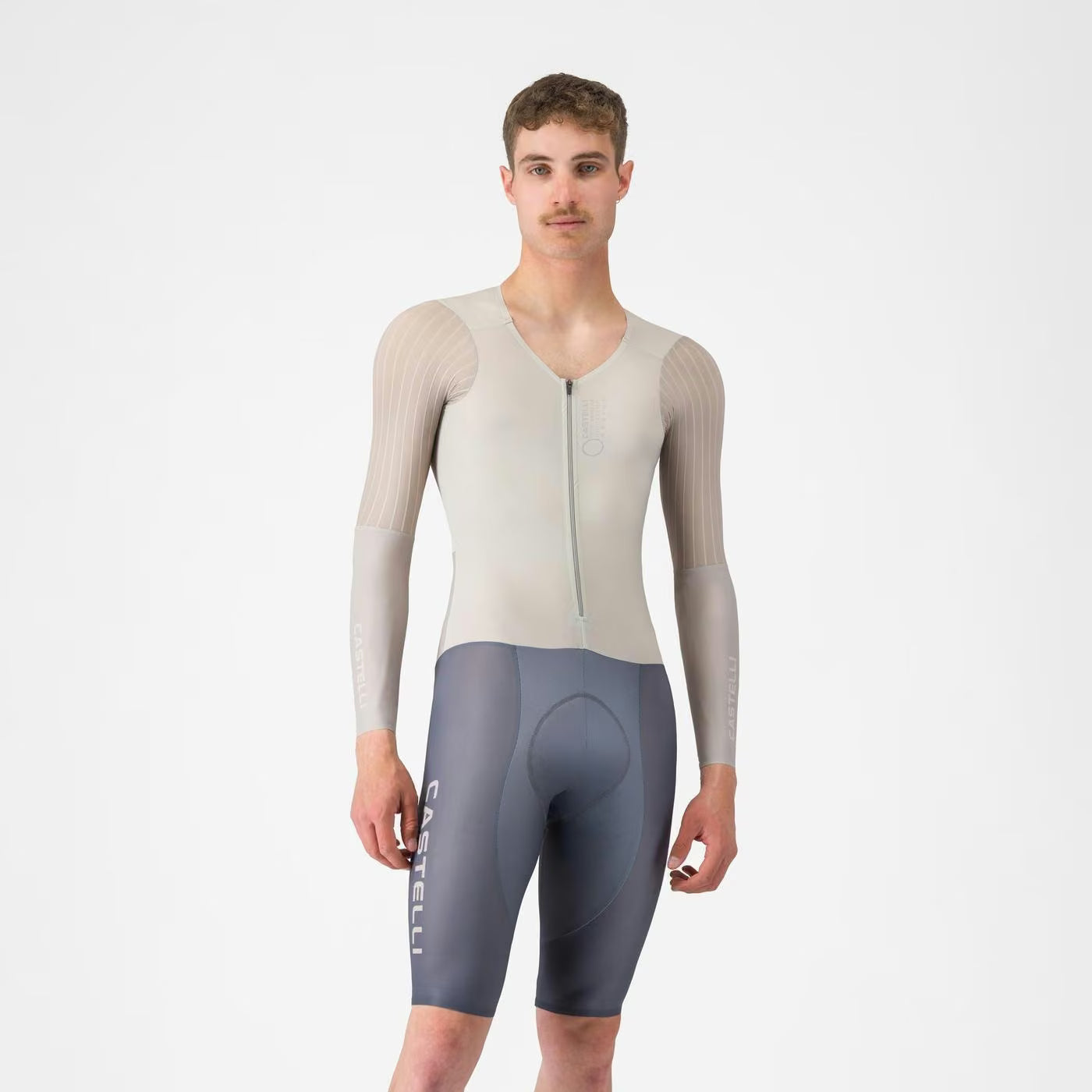 Castelli Speedsuit Body Paint V TT Men's Silver Moon/Clay/Smoky Gray - Image 1