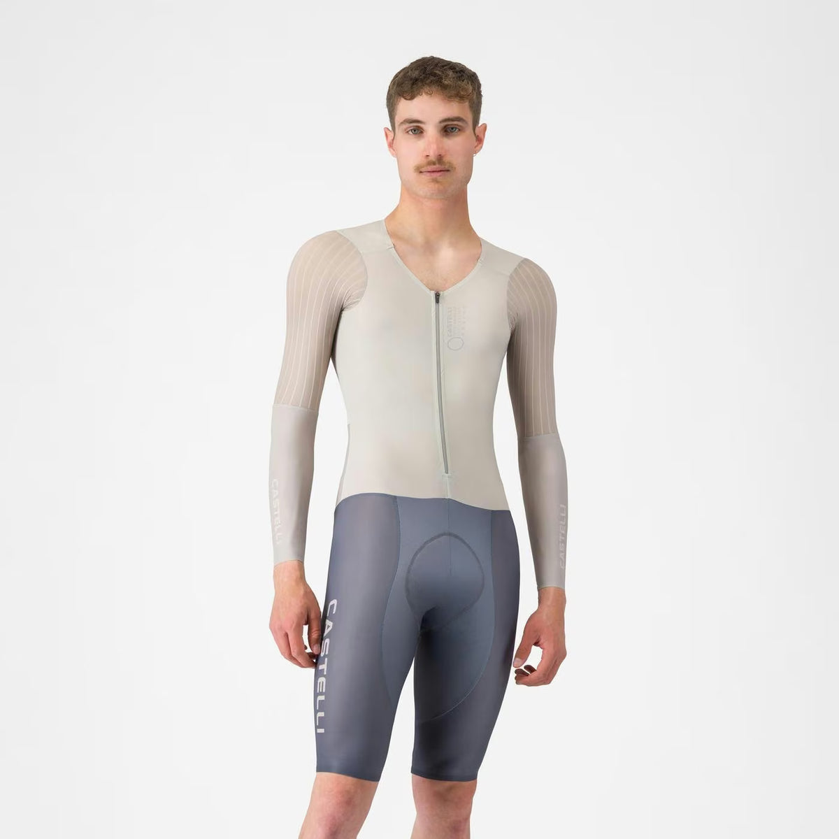 Castelli Speedsuit Body Paint V TT Men's Silver Moon/Clay/Smoky Gray - Image 1