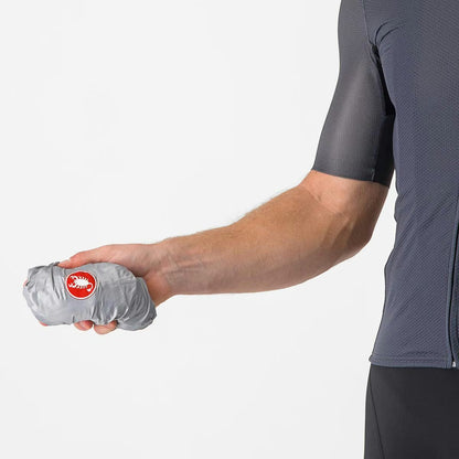 Castelli Aria Shell Jacket Men's Silver Gray - Image 4