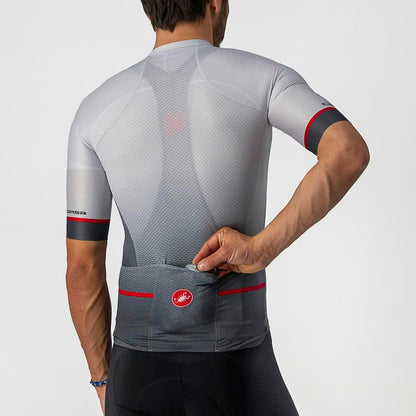 Castelli Aria Shell Jacket Men's Silver Gray - Image 6