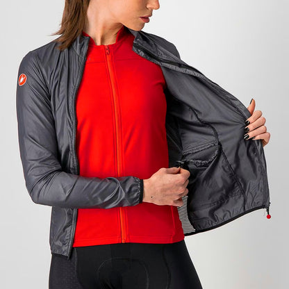 Castelli Aria Shell Jacket Women's Dark Gray - Image 4