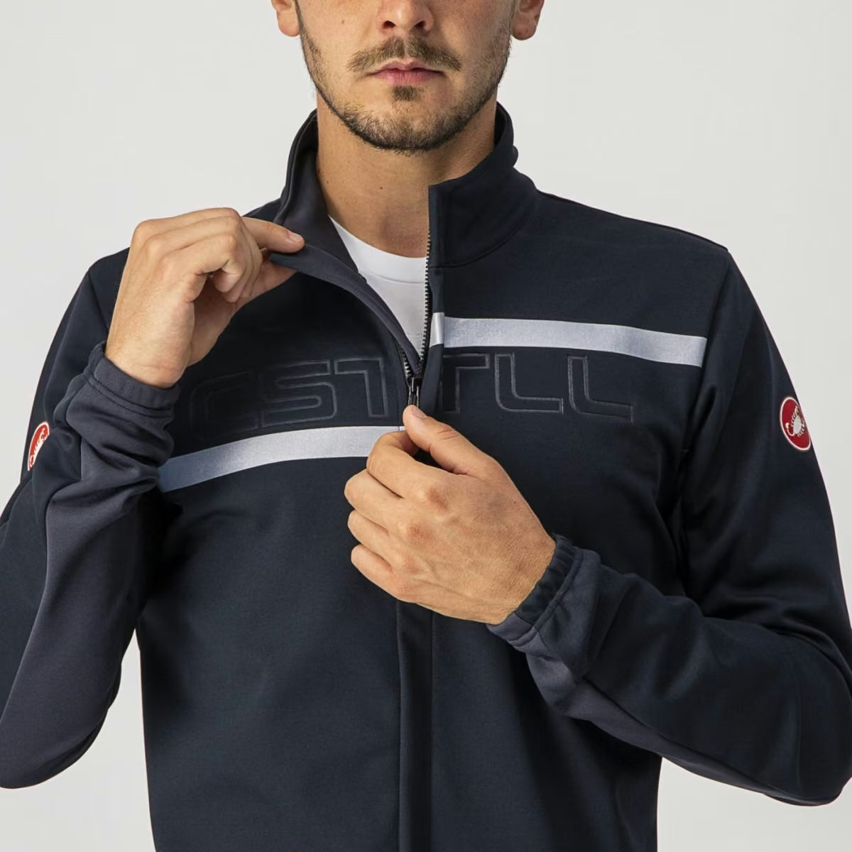 Castelli Transition 2 Jacket Men's Light Black/Dark Gray-Sil - Image 6