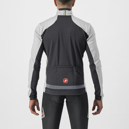 Castelli Transition 2 Jacket Men's Silver Gray/Dark Gray-Red - Image 2