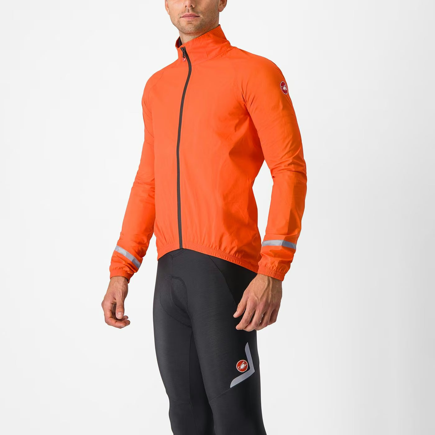 Castelli Emergency 2 Rain Jacket Men's Brilliant Orange - Image 3