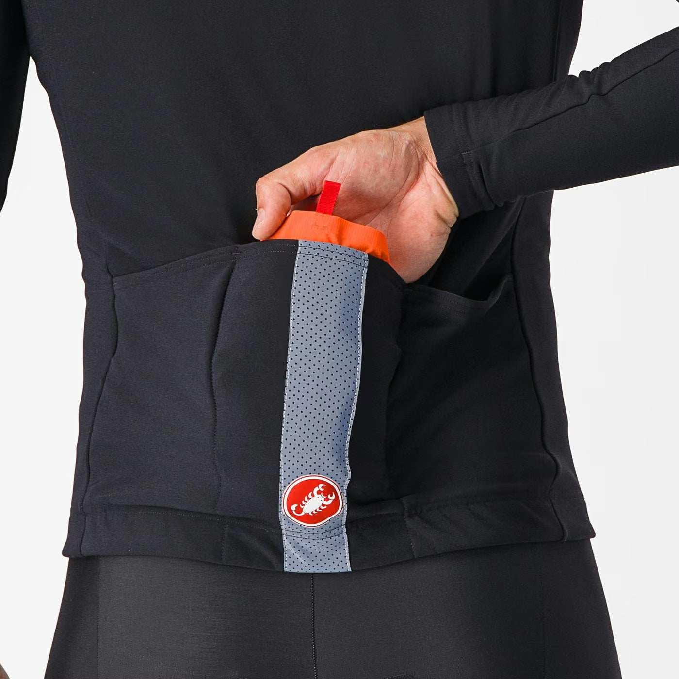 Castelli Emergency 2 Rain Jacket Men's Brilliant Orange - Image 6
