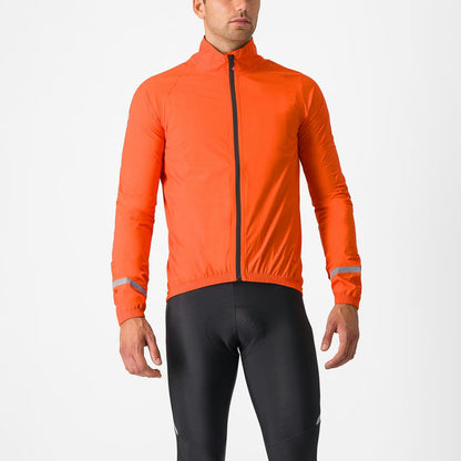 Castelli Emergency 2 Rain Jacket Men's Brilliant Orange - Image 1