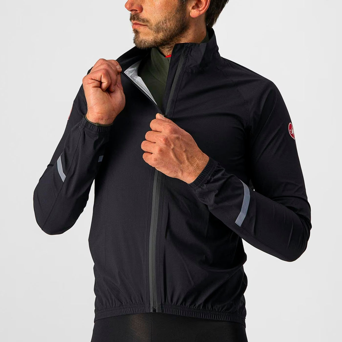 Castelli Emergency 2 Rain Jacket Men's Light Black - Image 3