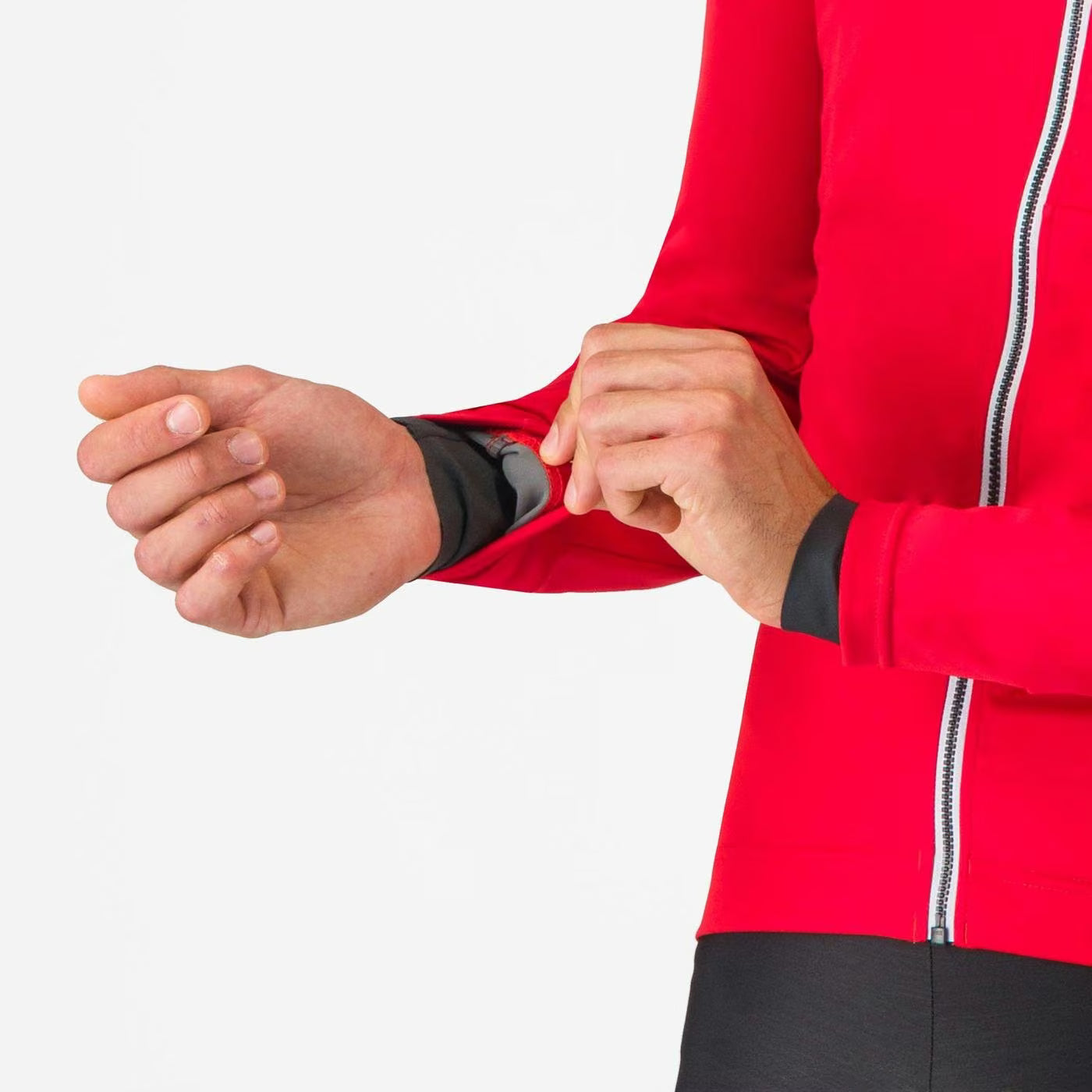 Castelli Go Jacket Men's Red/Silver Gray - Image 7