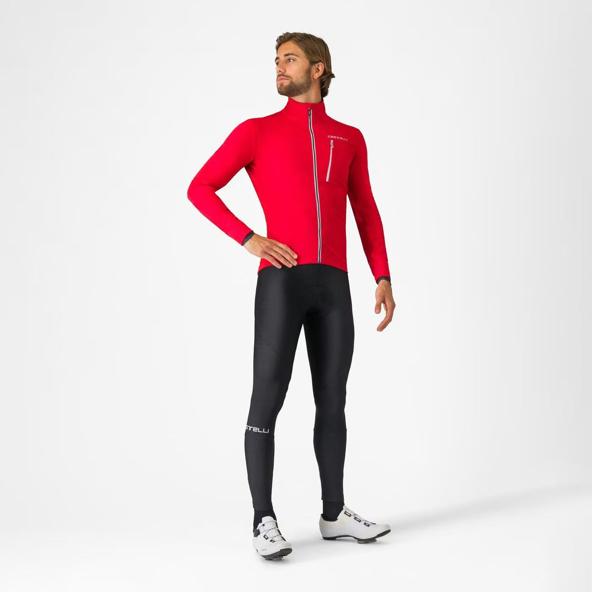 Castelli Go Jacket Men's Red/Silver Gray - Image 8