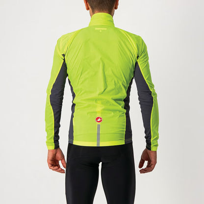 Castelli Squadra Stretch Jacket Men's Yellow Fluo/Dark Gray - Image 2