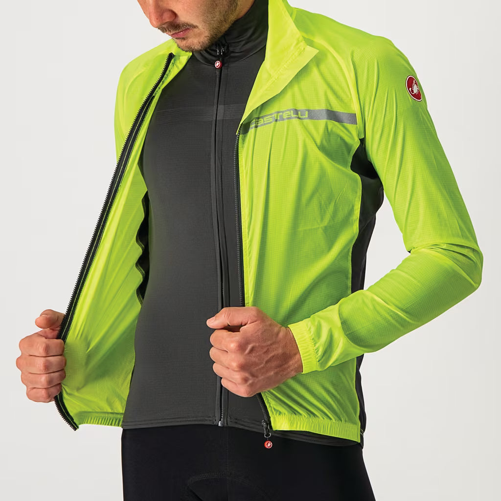 Castelli Squadra Stretch Jacket Men's Yellow Fluo/Dark Gray - Image 4