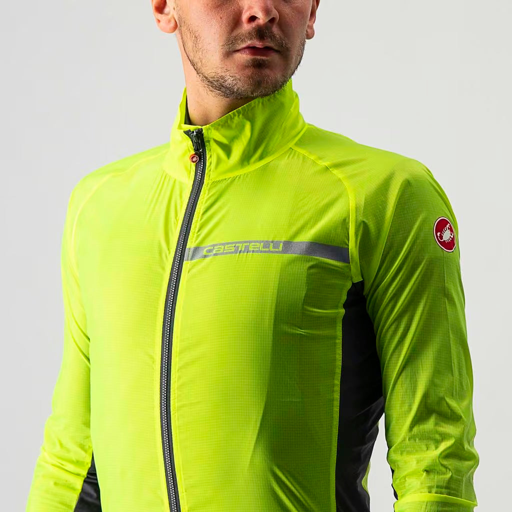 Castelli Squadra Stretch Jacket Men's Yellow Fluo/Dark Gray - Image 5