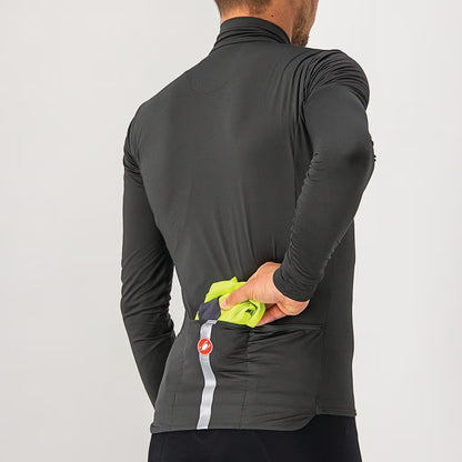 Castelli Squadra Stretch Jacket Men's Yellow Fluo/Dark Gray - Image 6