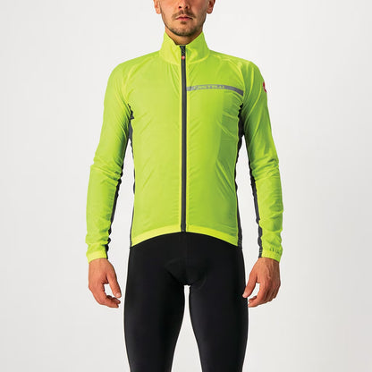 Castelli Squadra Stretch Jacket Men's Yellow Fluo/Dark Gray - Image 1