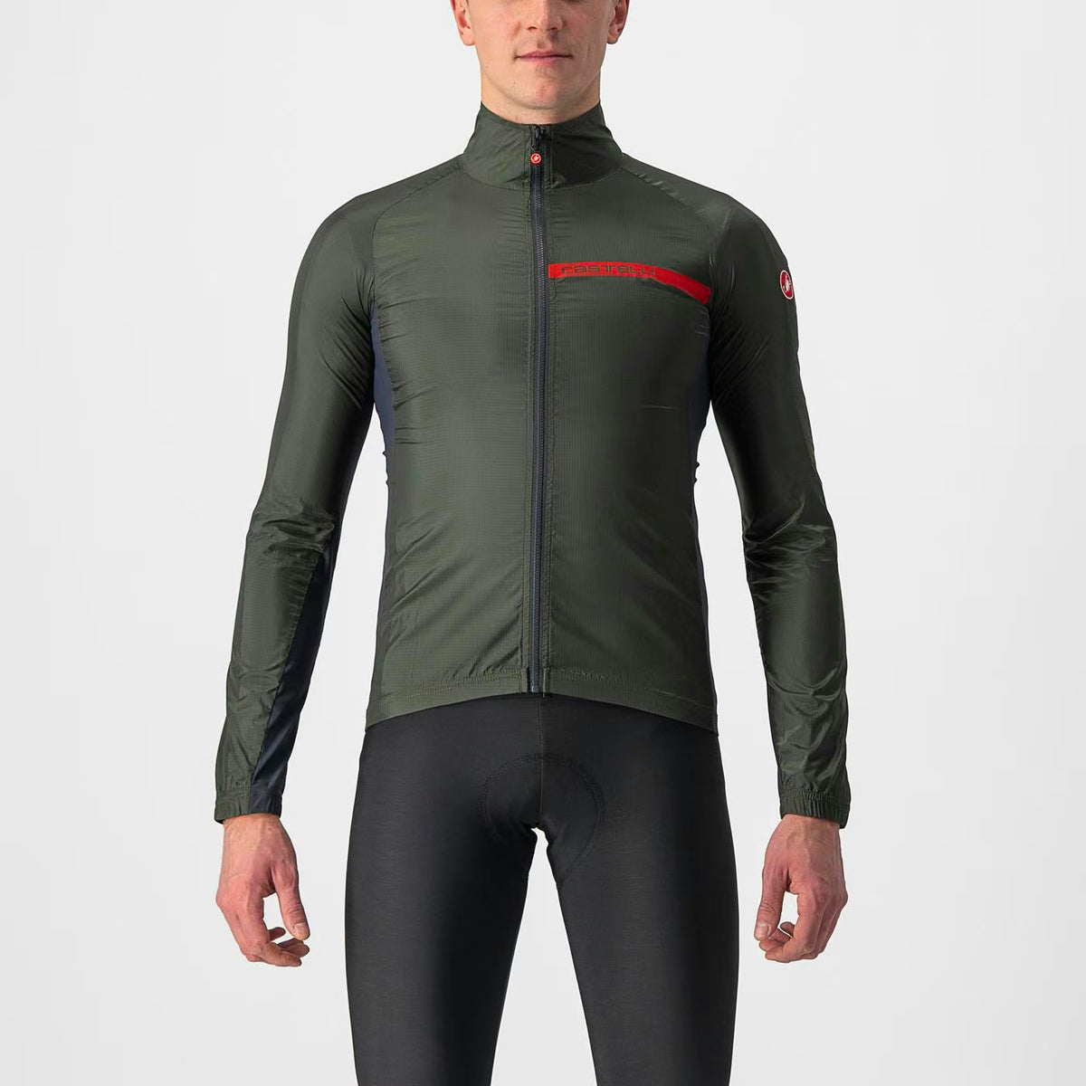 Castelli Squadra Stretch Jacket Men's Military Green/Dark Gr - Image 1