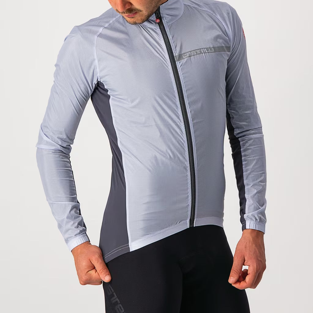 Castelli Squadra Stretch Jacket Men's Silver Gray/Dark Gray - Image 4