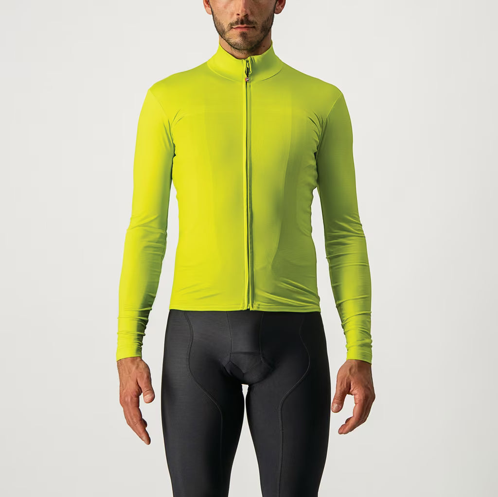 Castelli Pro Thermal Mid Long Sleeve Jersey Men's Chartreuse - Image 1