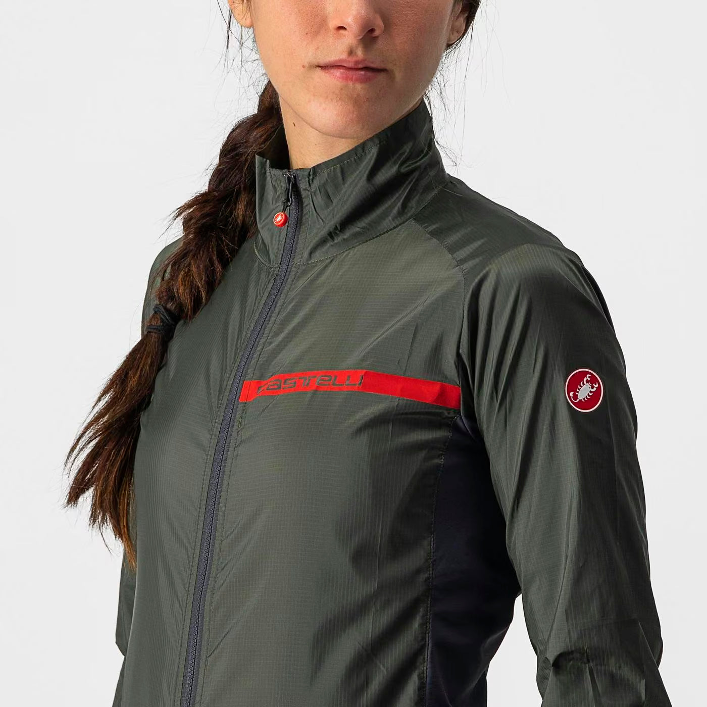 Castelli Squadra Stretch Jacket Women's Military Green/Dark - Image 5