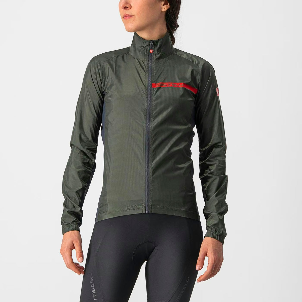 Castelli Squadra Stretch Jacket Women's Military Green/Dark - Image 1
