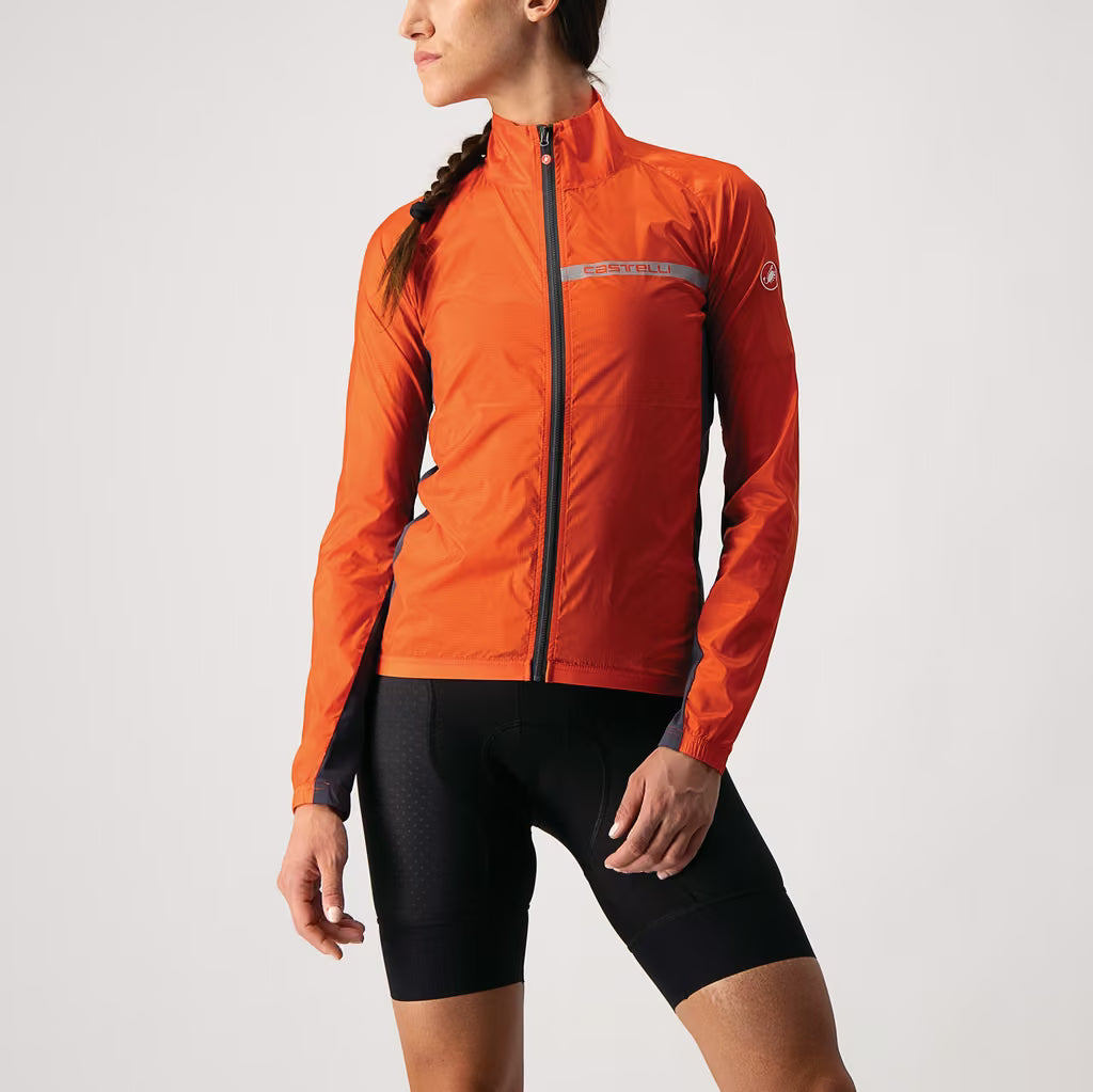 Castelli Squadra Stretch Jacket Women's Fiery Red/Dark Gray - Image 1