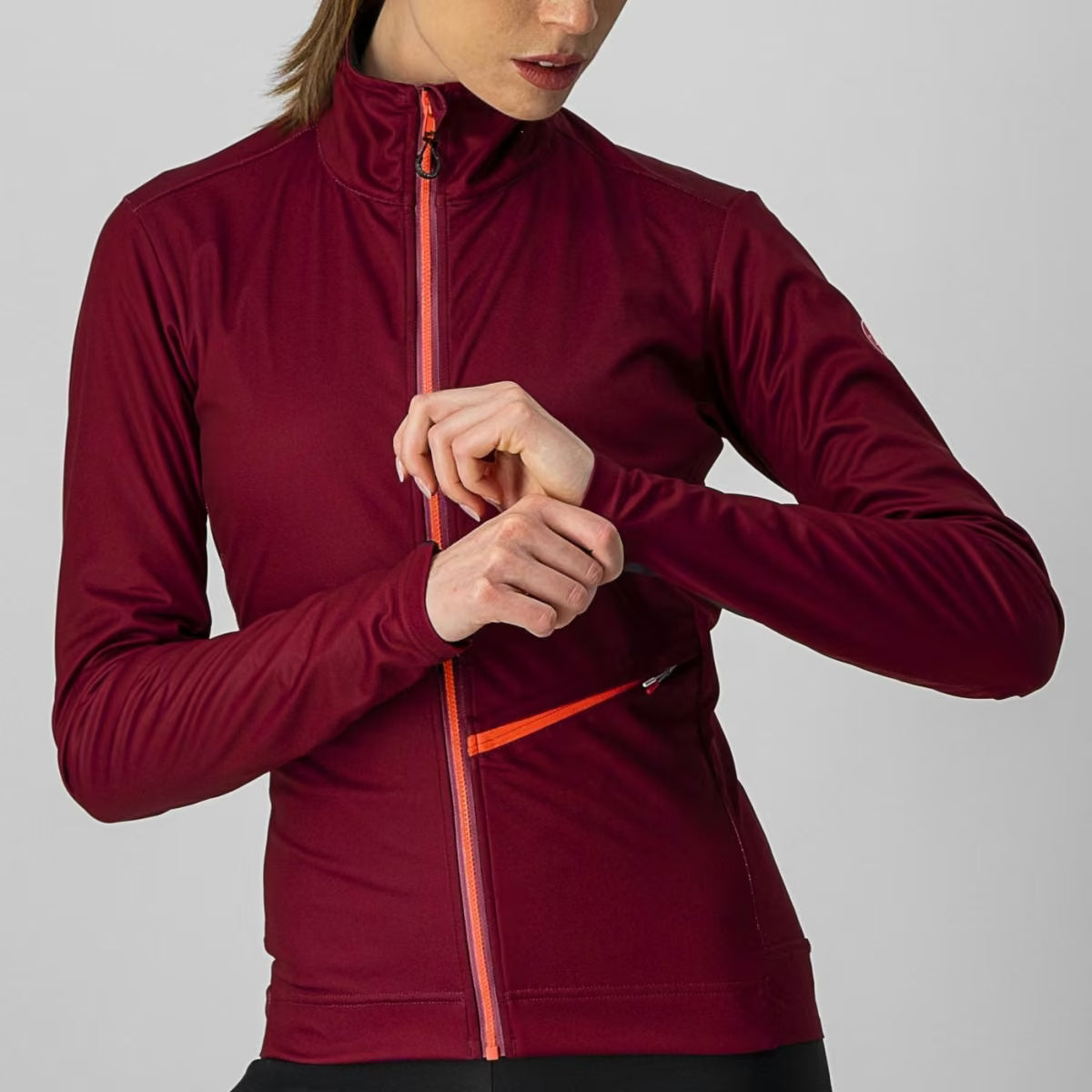 Castelli Go Jacket Women's Bordeaux/Brilliant Pink - Image 4