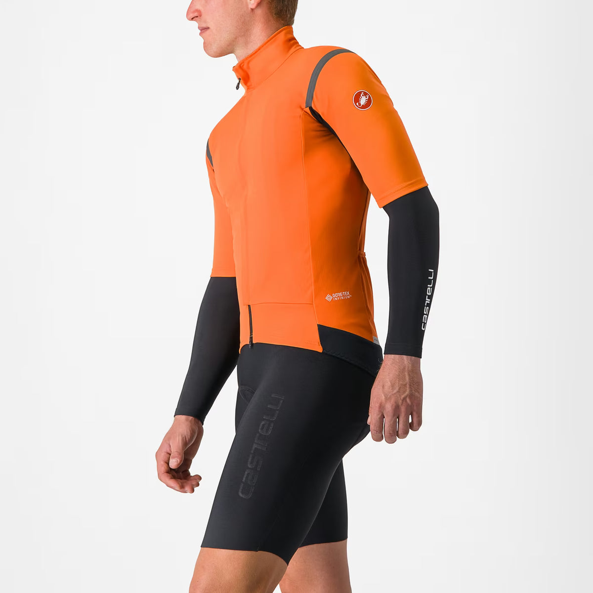 Castelli Gabba RoS 2 Jacket Men's Red Orange/Dark Gray - Image 3
