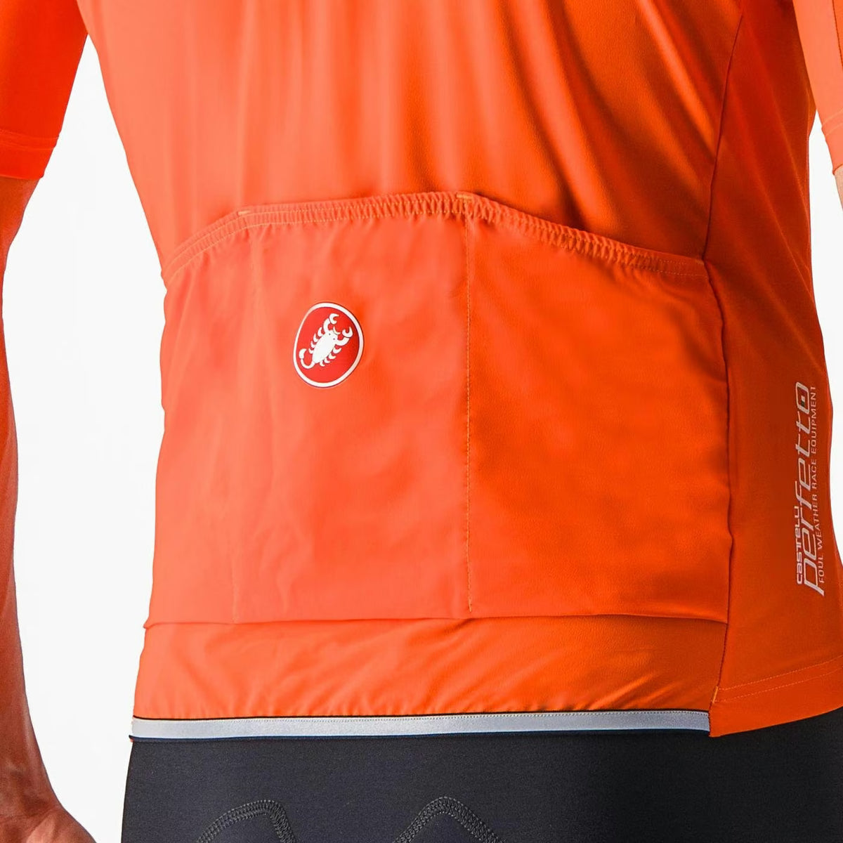 Castelli Perfetto RoS 2 Wind Jersey Men's Brilliant Orange - Image 4