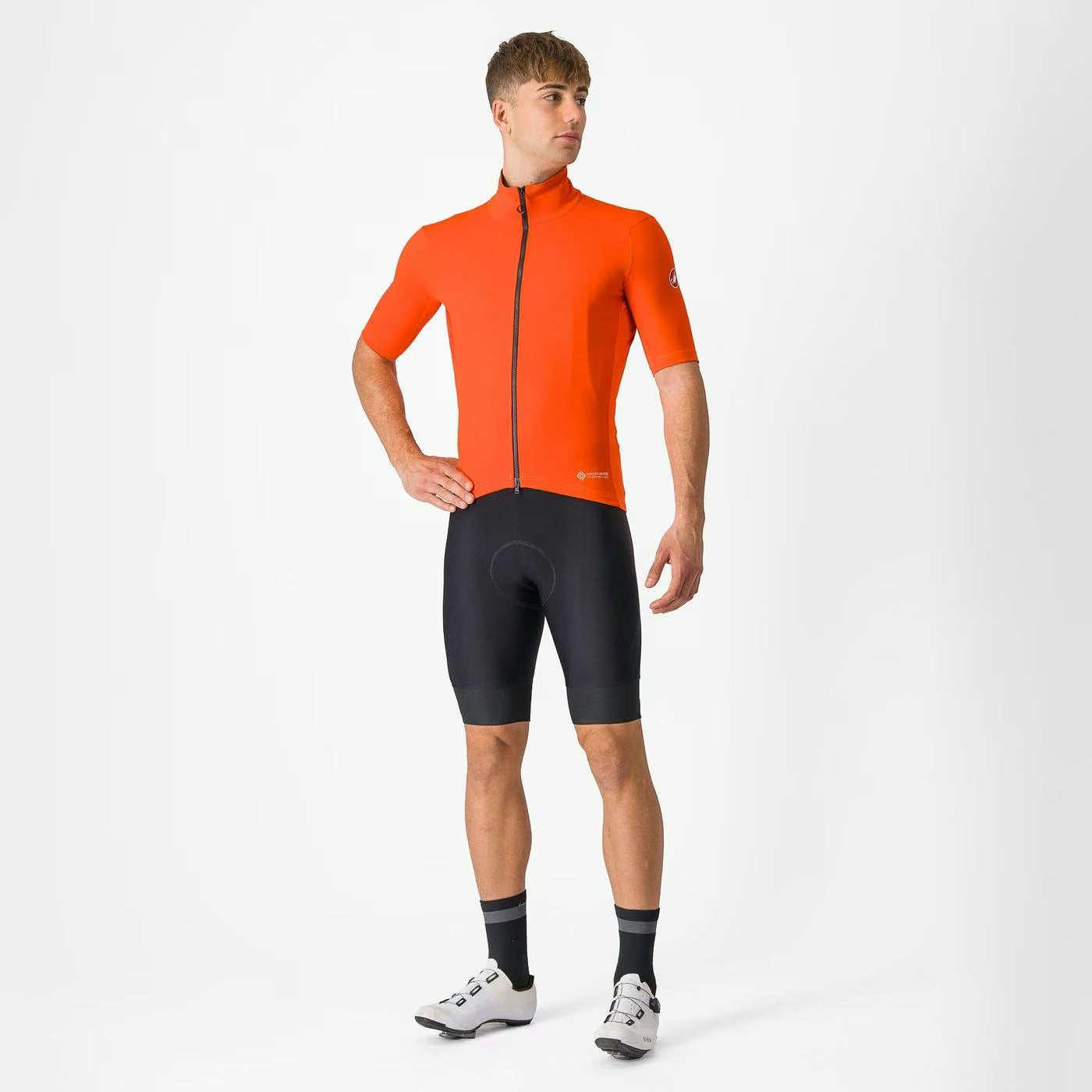 Castelli Perfetto RoS 2 Wind Jersey Men's Brilliant Orange - Image 8