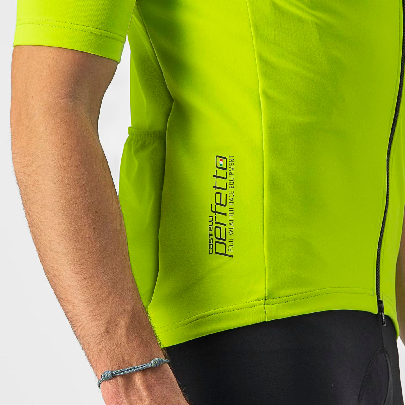 Castelli Perfetto RoS 2 Wind Jersey Men's Electric Lime - Image 4