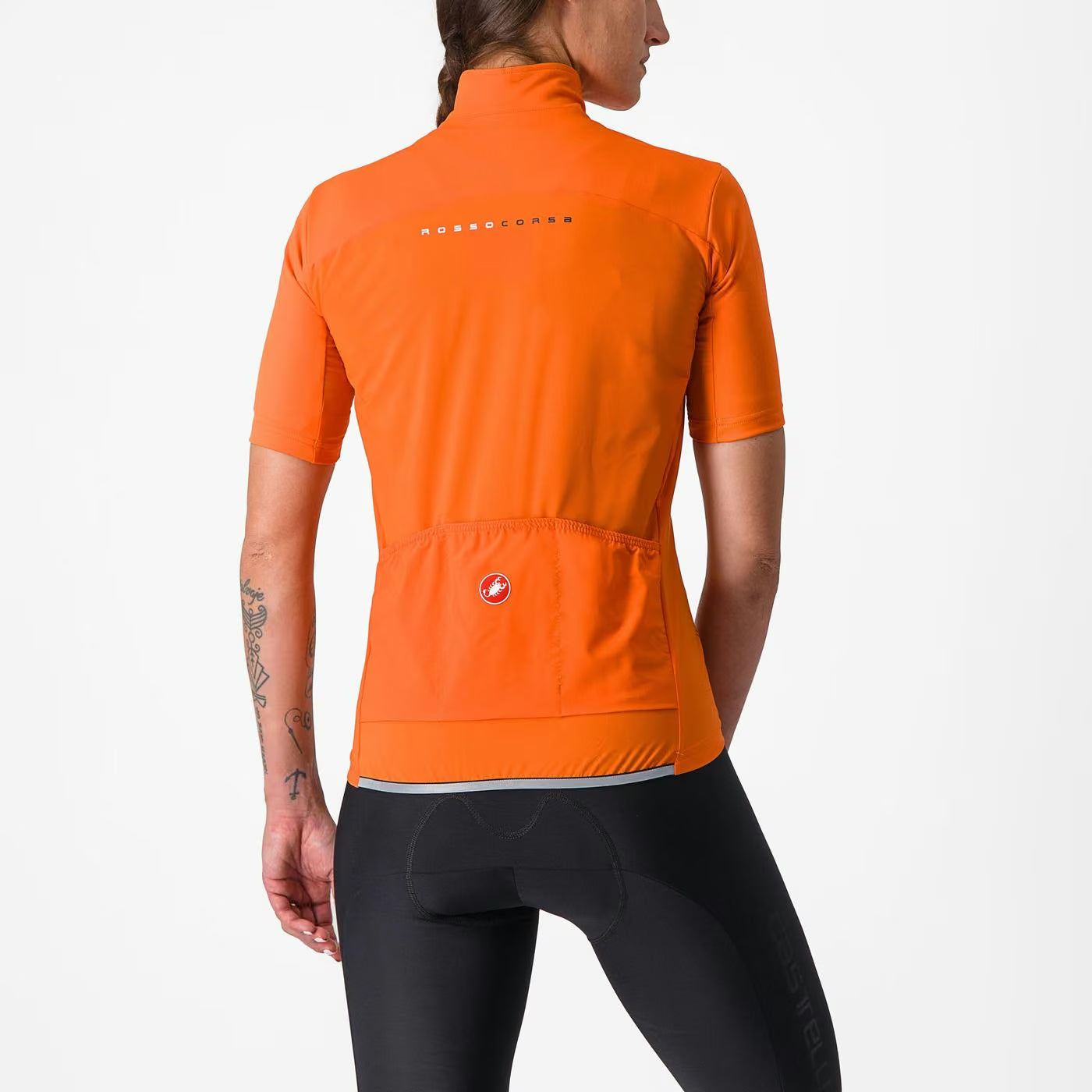 Castelli Perfetto RoS 2 Wind Jersey Women's Red Orange - Image 2