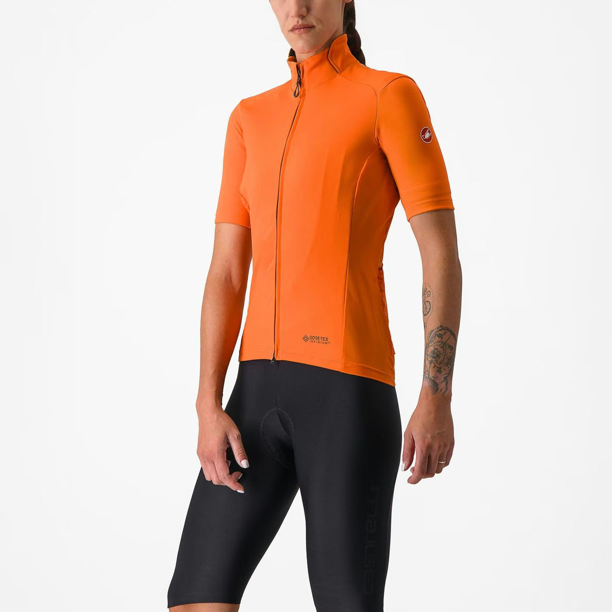 Castelli Perfetto RoS 2 Wind Jersey Women's Red Orange - Image 3