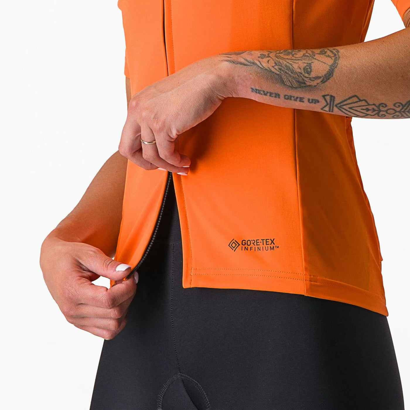 Castelli Perfetto RoS 2 Wind Jersey Women's Red Orange - Image 5