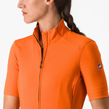 Castelli Perfetto RoS 2 Wind Jersey Women's Red Orange - Image 6