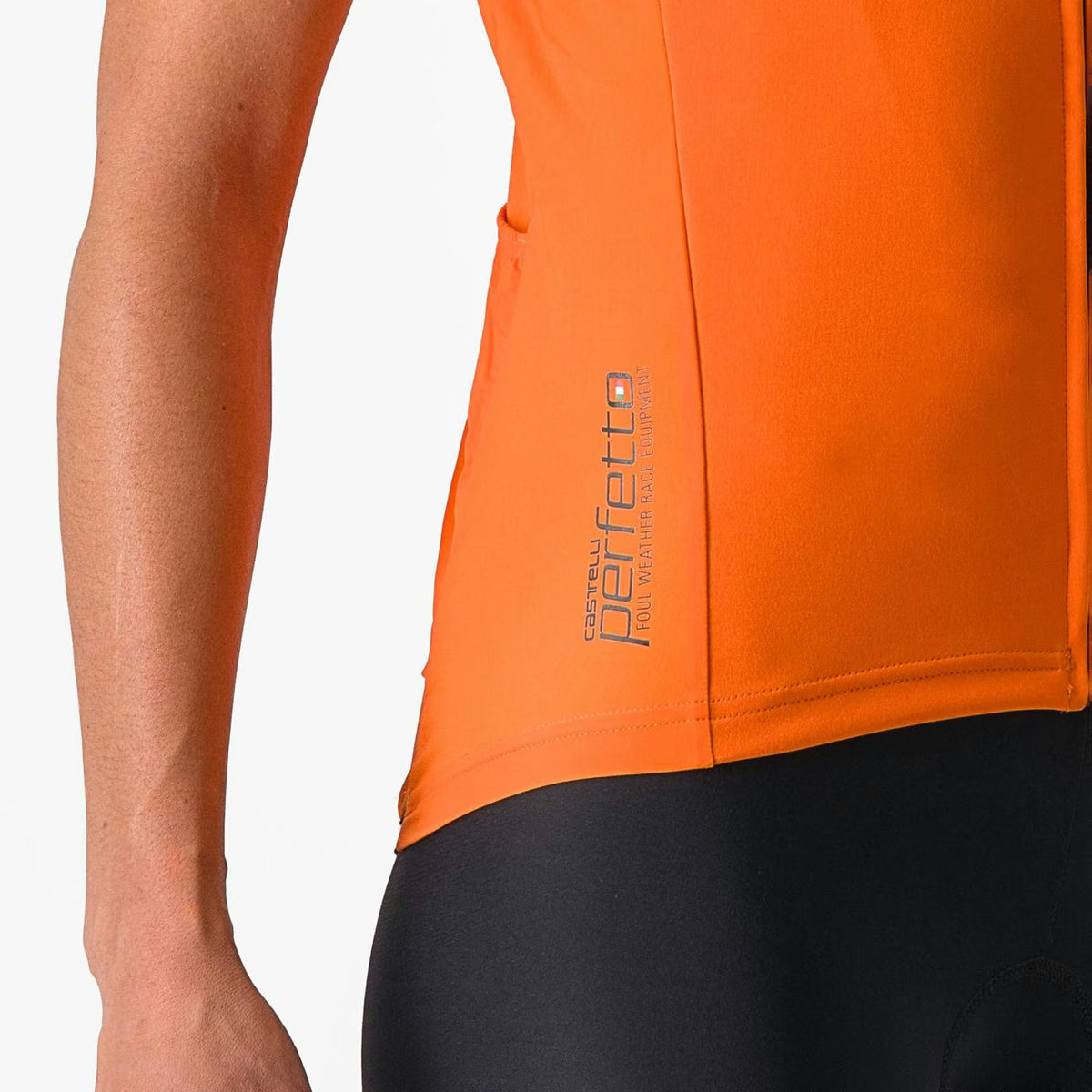 Castelli Perfetto RoS 2 Wind Jersey Women's Red Orange - Image 7