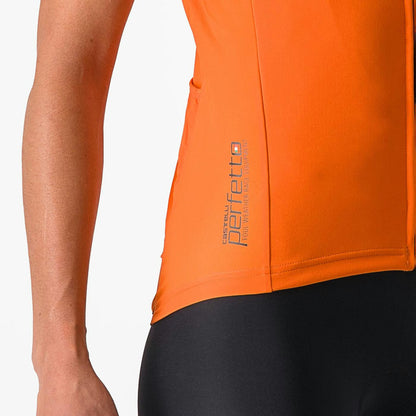Castelli Perfetto RoS 2 Wind Jersey Women's Red Orange - Image 7