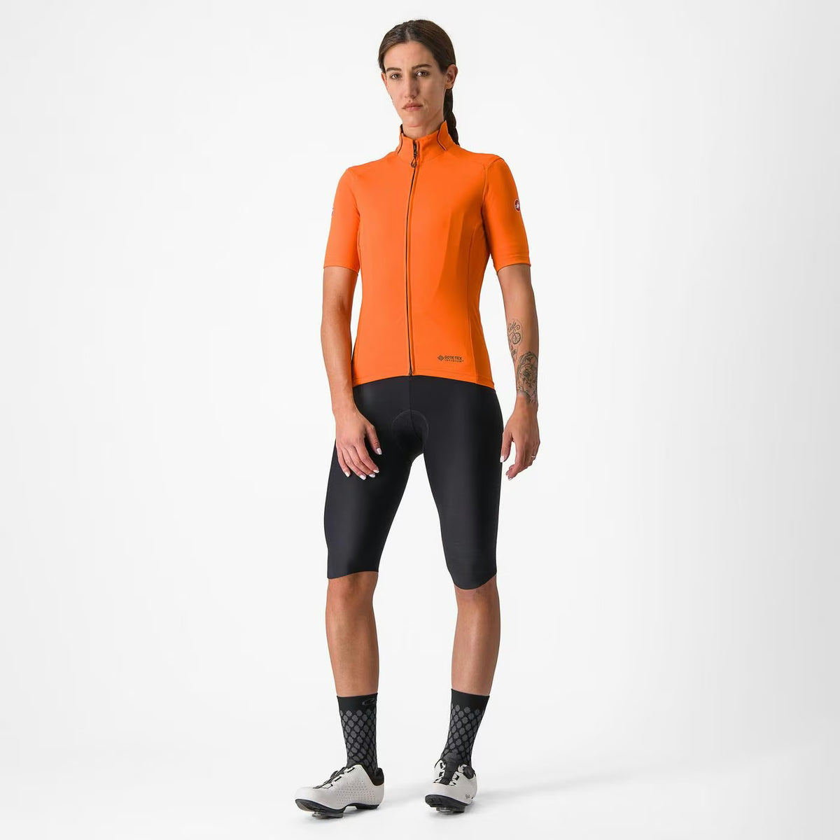 Castelli Perfetto RoS 2 Wind Jersey Women's Red Orange - Image 8