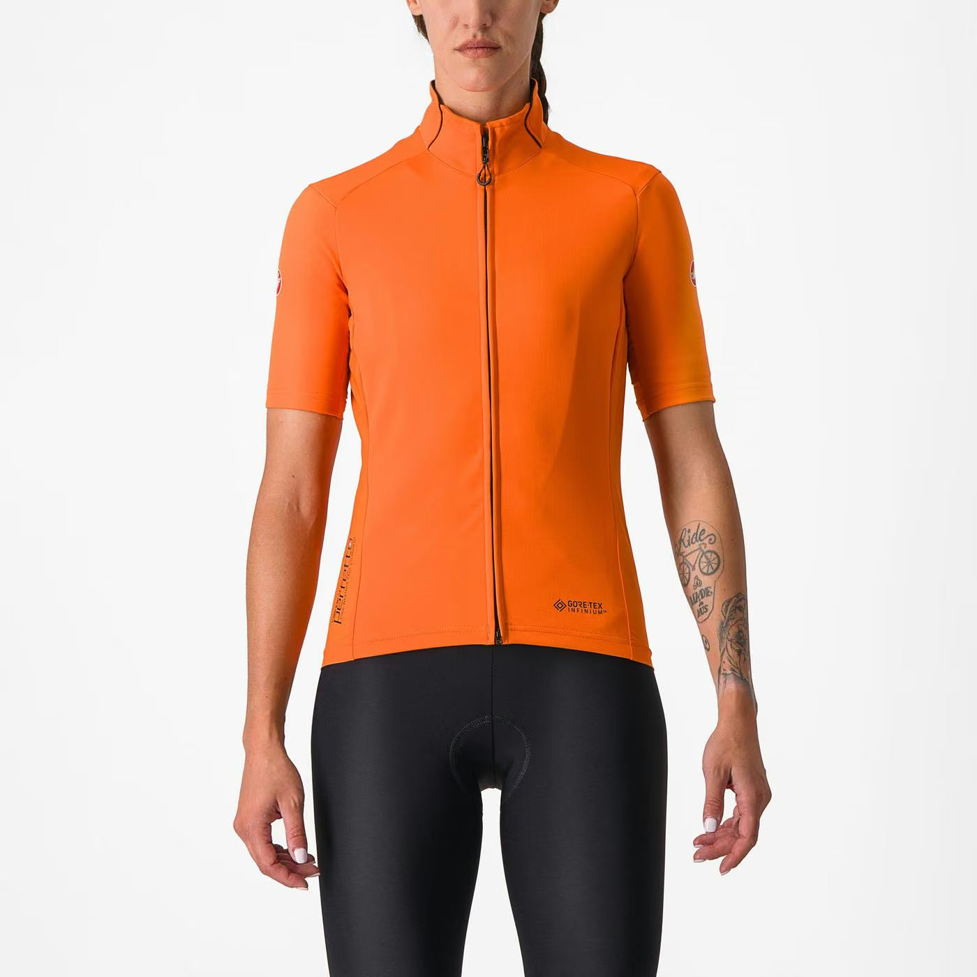 Castelli Perfetto RoS 2 Wind Jersey Women's Red Orange - Image 1