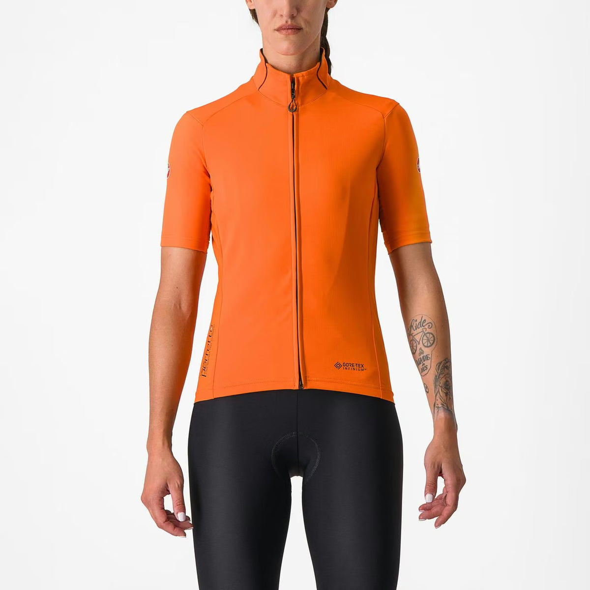 Castelli Perfetto RoS 2 Wind Jersey Women's Red Orange - Image 1